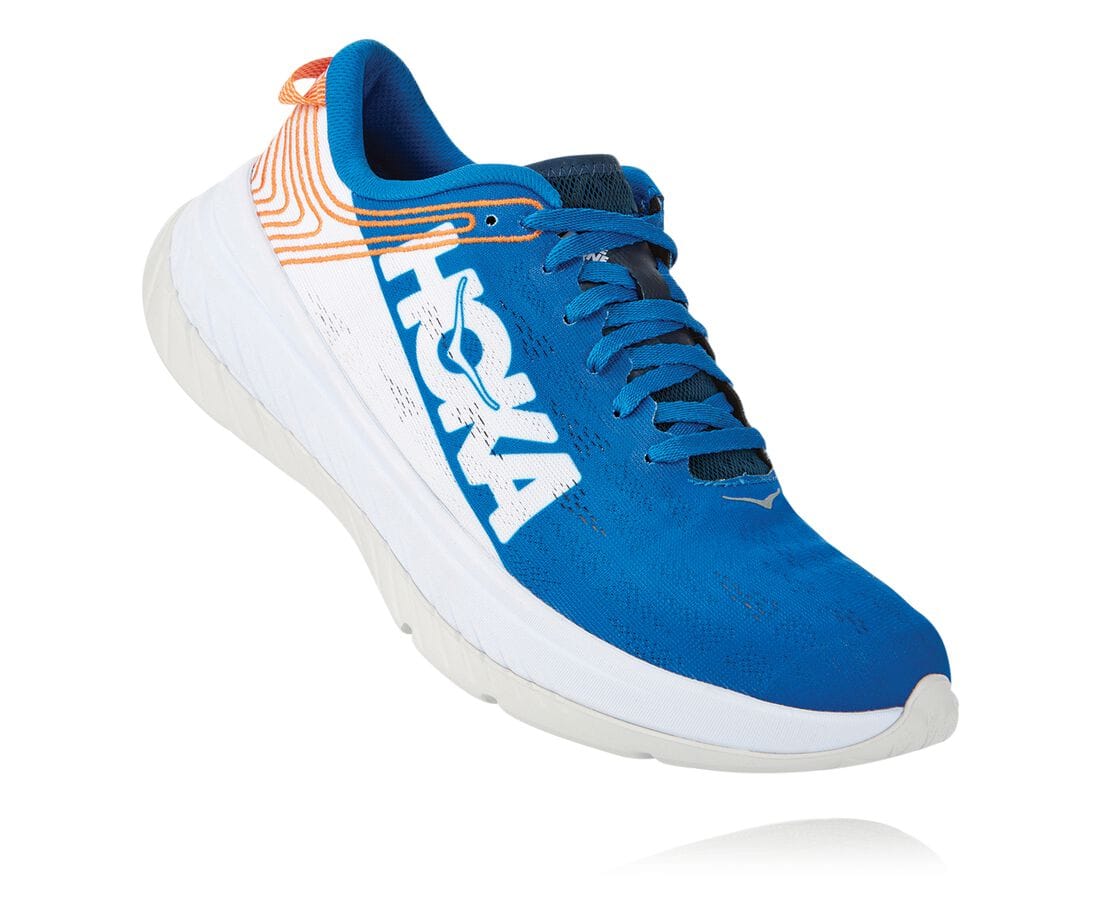 Hoka One One Carbon X South Africa - Mens Road Running Shoes - Royal Blue / White,TLQJV-7518